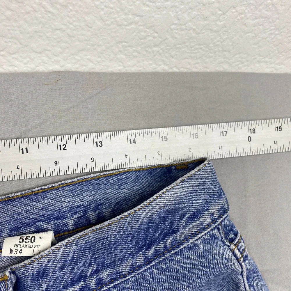 Vintage Levis 550 Relaxed Fit Jeans‎ Mens 34x33 Made In Canada Light Wash Denim